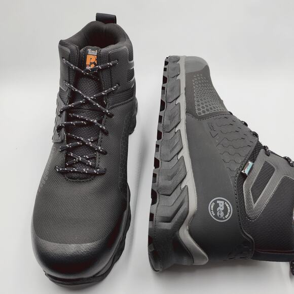 Mens Size 10 Timberland Work Boots Pro Ridgework Waterproof Black TB 1A1KBW 001 main image 4